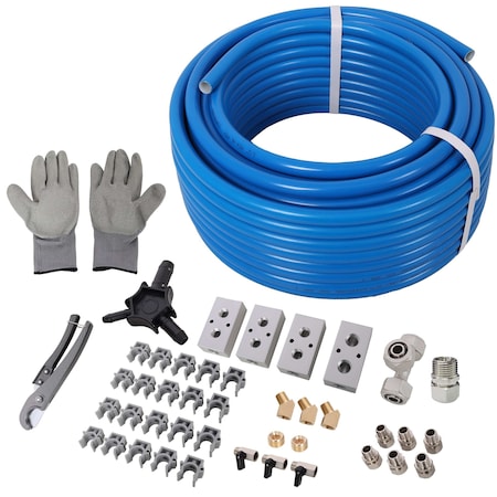 Wrightmaster 1/2in. x 100ft Air Compressor Piping, High Quality PEX-AL-PEX Tubing, Air Hose Kit Air Compressor Ac ZR-220515