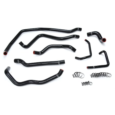 Hps Performance High Temp Reinforced Silicone Radiator Coolant Hose Kit, Black, 57-1666-BLK