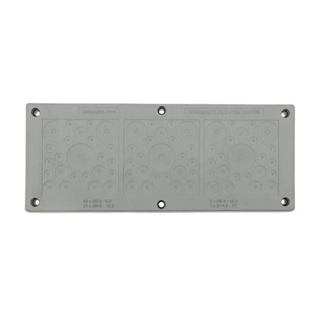 Detas DES-PDM KN 72B Cable Entry Plate, Cutout 192 x 62 mm, Black 1732041073