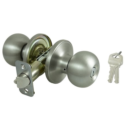 Prosource Entry Knob, Stainless Steel, K3, KW1 Keyway, 3 Grade T9600BRA4V