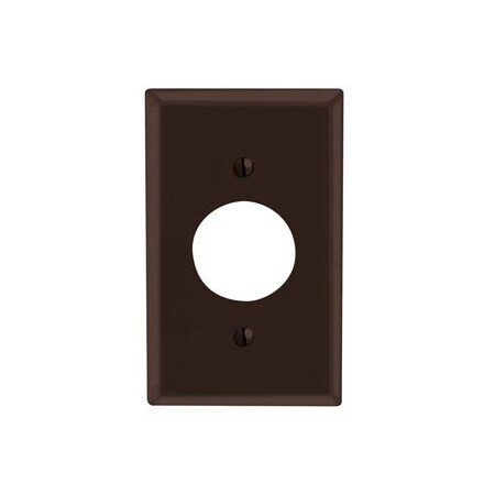 Leviton Receptacle Wallplate, Standard Size, Gang 1, Brown 85004