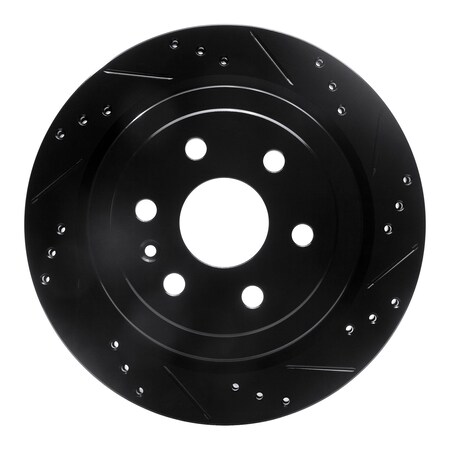 Dynamic Friction Co DFC Brake Rotor - Drilled and Slotted - Black 633-46045R