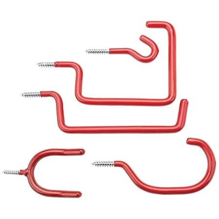 National Hardware V2238 Hook Assortment, Steel, Red, Zinc N112-036