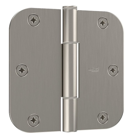 National Hardware Squeak Guard Series Door Hinge, 3-1/2 in H Frame Leaf, 3/32 in Thick Frame Leaf, Steel, 50 lb, 3/CD N830-449