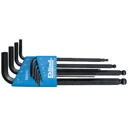 Eklind Metric Ball-End Hex Key Set 9-Piece 13609