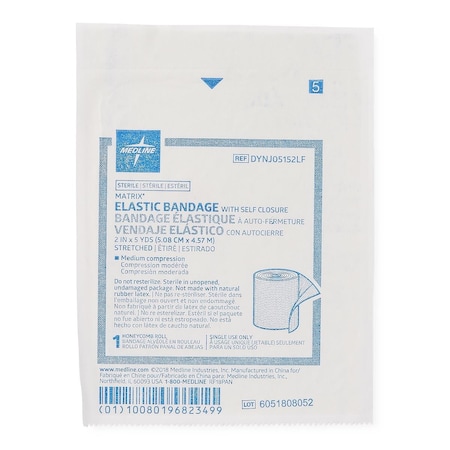 Medline Sterile Matrix Wrap Elastic Bandage with Self-Closure, 2in x 5 yd. DYNJ05152LFH