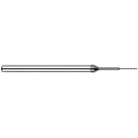 Harvey Tool Miniature Drill, 810138-C3, AlTiN, .0138" Drill Diameter, .095" Flute Length, 1/8" Shank Diameter 810138-C3