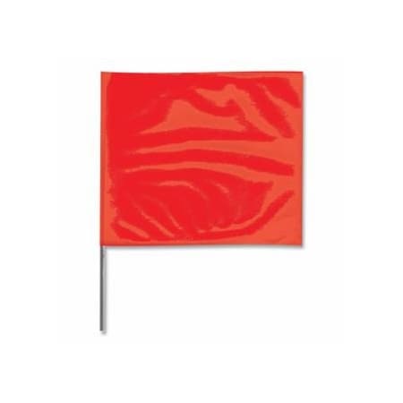 Presco Stake Flag, 2 in x 3 in, 18 in H, Red, 100PK 764-2318R
