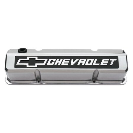 Powerplay 141920 Slant Edge Valve Covers for 1959-1967 Chevrolet V8 - Polished PO3566963