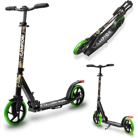 Campior Kick Scooter for Ages 6+, for Kids, Teens, and Adults, Max Load 240 LBS, Foldable, 8-inch Big Graffiti CAMTE159