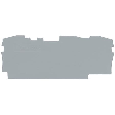 Wago Terminal Block, 2.86" L, 1.19" W, Gray 2006-1391