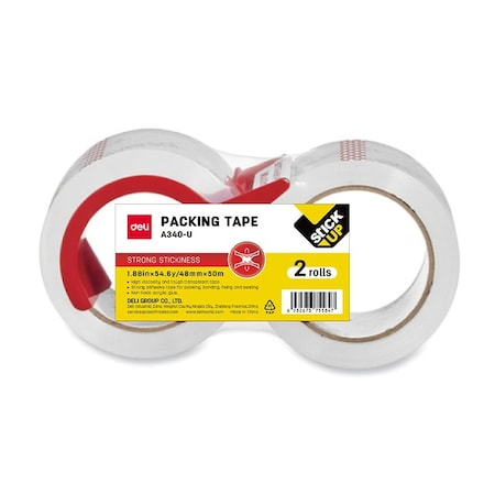 Deli Packing Tape 50m x 48mm, 3in Core, Clear, 36PK EA340-U