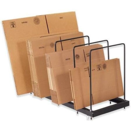 Partners Brand Portable Carton Stand, 45" x 18" x 25", Black, 1/Each WS1000