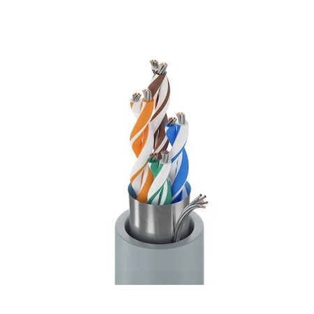 Belden Rs232/422 Low Cap, #24-4Pr, Fpe, O/A Foil, Pvc Jkt, Cm, 100 Ft Chrome 1421A 060500