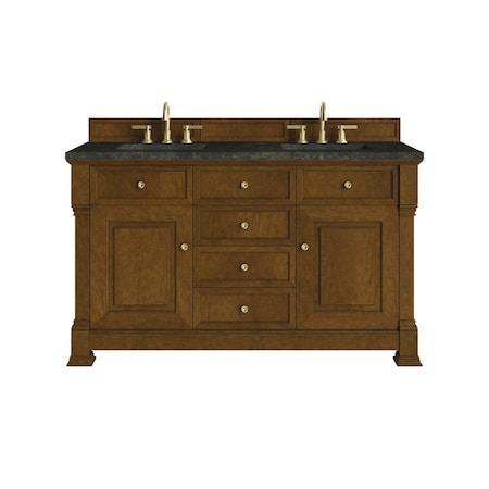 James Martin Vanities Brookfield 60" Double Vanity, Honey Oak, w/ 3 CM Phantome Eclos Top 547-V60D-HNO-3PHT