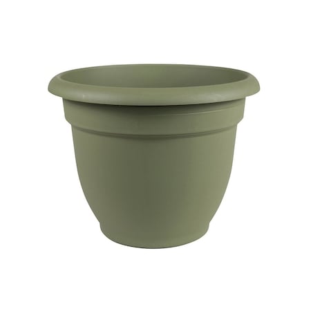 Bloem Self-Watering Planter, 8 in Dia, 8-3/4 in W, Round, Plastic, Living Green 20-56408