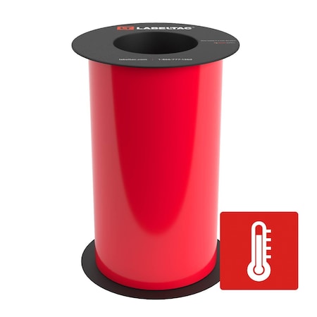 Labeltac High Temperature Supply 9in x 75ft LT9, Red LT904HT-C