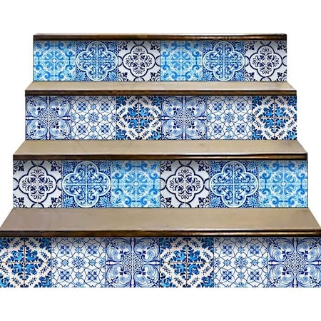 Homeroots 8" X 8" Azul Gianna Peel and Stick Tiles 400334