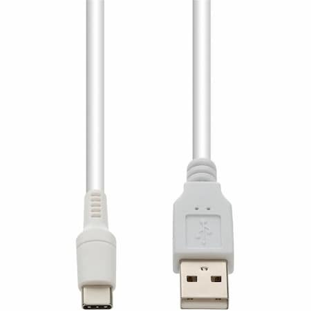 Add-On AddOn 1.0m (3.3ft) USB-C Male to USB 2.0 (A) Male Sync and Charge White Cable USBC2USB1MW