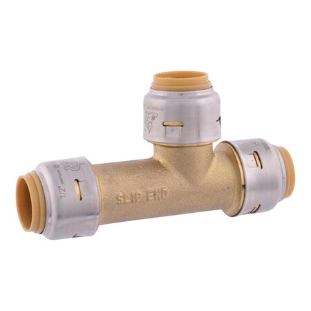 Sharkbite SharkBite Push to Connect 1/2 in. PTC each X 1/2 in. D PTC Brass Slip Tee UR3362A