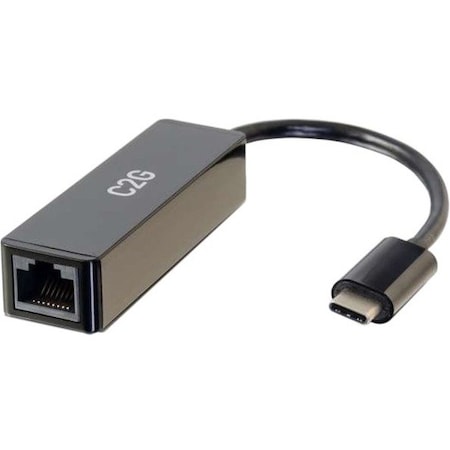 C2G USB-C to Ethernet Network Adapter - USB 3.0 Type C - 1 Port(s) - 1 - Twisted Pair - 1000Base-T - Portable 29826