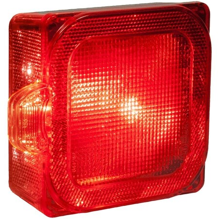 Pm Company 844 Series Tail Light, Combination, 5.38 in L, 1.8 in W, 4.61 in H, LED Lamp, Red, Red Housing V844