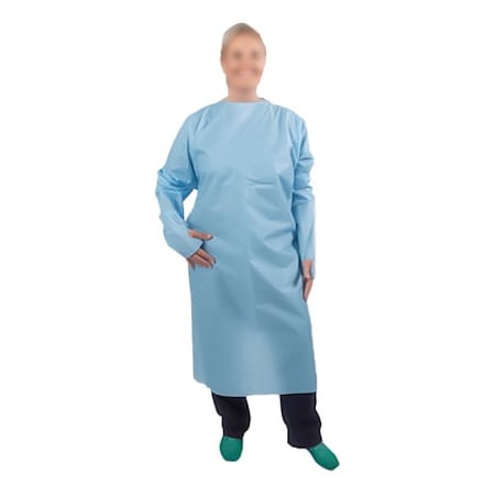 Tidi Products Exam Gown, Poly/Tissue, Blue, PK75 8576A