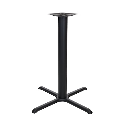 Bfm Seating Stamped Steel - 36 x 36 Cross Base - Bar Height - 4in Column - 11 7/8in Bolt-On Top Plate STB-36364T