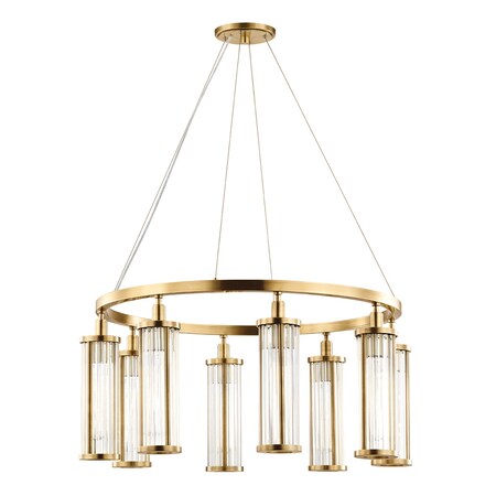 Hudson Valley Lighting Marley 8 Light Chandelier 31.25 In. Aged Brass 9130-AGB