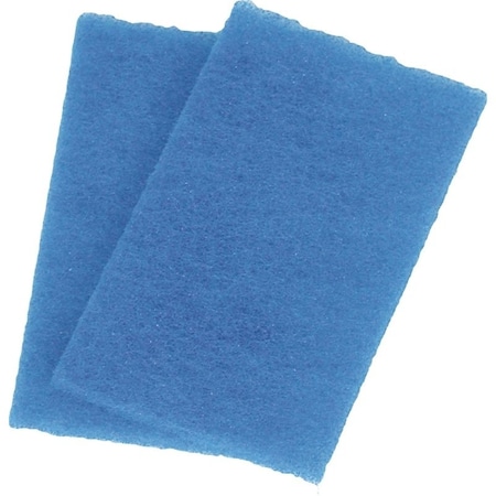 Birdwell Scouring Pad, 6 in L, 3-1/2 in W, Blue 355-36