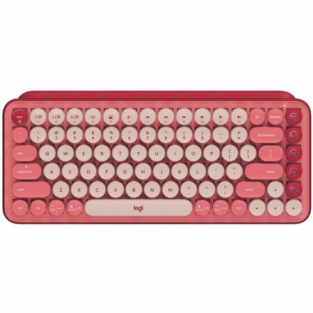 Logitech POP Keys Wireless Mechanical Keyboard With Emoji Keys - Heartbreaker Rose 920-010709