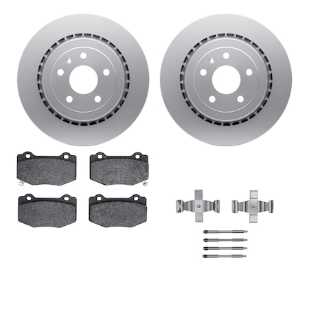 Dynamic Friction Co DFC GEOSPEC Coated Rotors with 5000 Brake Pads - Ceramic and Hardware 4512-47092