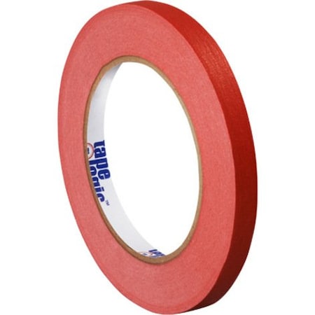 Box Partners Masking Tape, 1/4 in W x 60 yd L, 4.9 mil Thick, Red, 144 PK T931003R