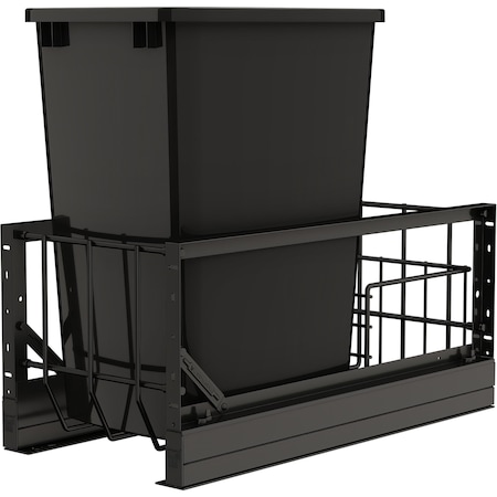 Revashelf Waste Pullout 35QT Single Soft-close Black 5349-15DM-118