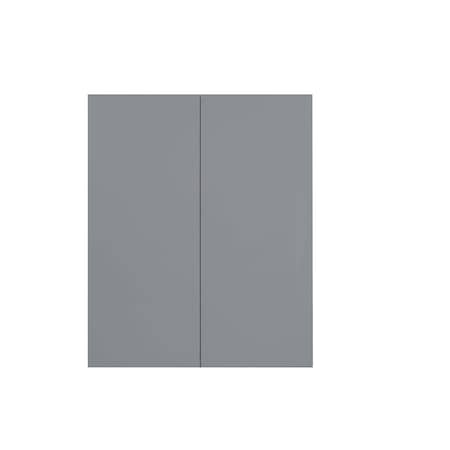Cambridge Radiance 24 in. W x 12 in. D x 36 in. H Ready to Assemble Slab Wall Kitchen Cabinet in Matte Grey SA-W2436-MG-KIT