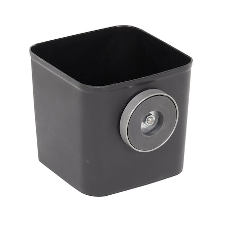 Vestil Plastic Fork Truck Magnetic Storage Bin 6-3/4 In. x 6-1/8 In. x 5-3/4 In. Black FTA-P-MSB-198