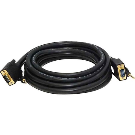 Monoprice CPU Cord, SVGA/3.5mm Stereo M to M, 15ft 3339