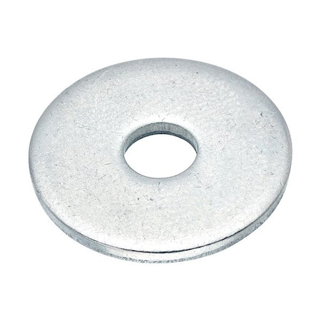 Zoro Select Flat Washer, For Screw Size #10 , Aluminum Plain Finish, 5 PK WASB#10WAL