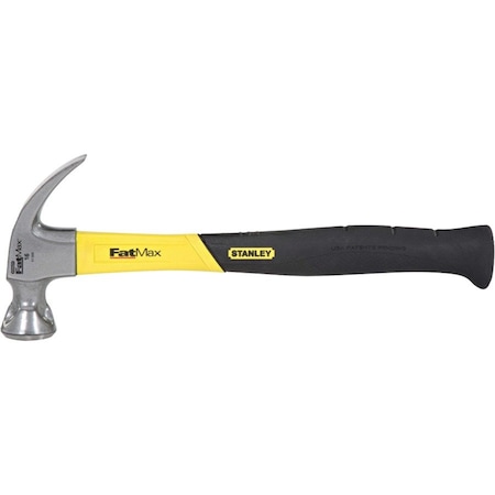 Stanley 16 oz. Fatmax Curved Claw Hammer, Smooth Face, 13 1/2 in L Graphite Handle, Steel Head 51-505
