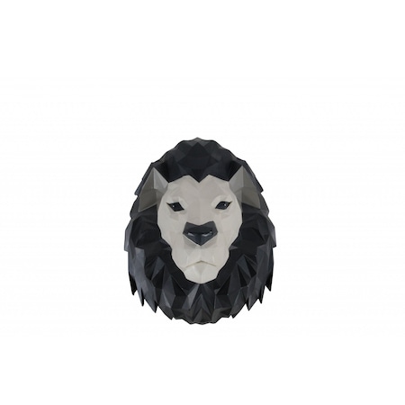 Homeroots 11.5" X 9.5" X 14" Origami Lion Head Wall Decoration 364252