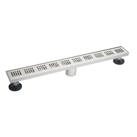 B&K 36-in Brushed Nickel Skylights Pattern Linear 2-in Shower Drain 133-011G05