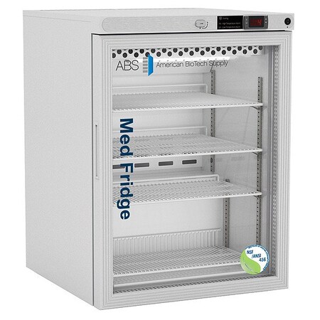 American Biotech Supply Refrigerator, White, 5.2 cu ft, 120 V PH-ABT-NSF-UCFS-0504G