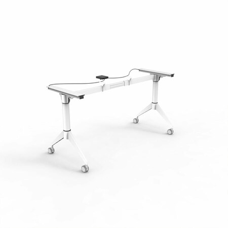 Lorell Spry Nesting Training Table Base, 2 Legs, 29.5" Height, White LLR60739