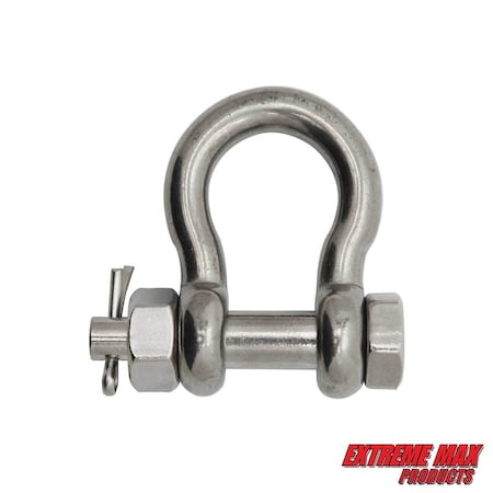 Extreme Max Extreme Max 3006.8375 BoatTector Stainless Steel Bolt-Type Anchor Shackle - 7/16" 3006.8375