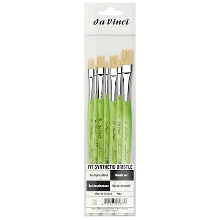 Da Vinci FIT Synthetics Student Brushes, Synthetic, Acrylic & Oil, Flat, Series 379, 7-Piece Set VA-5227_0