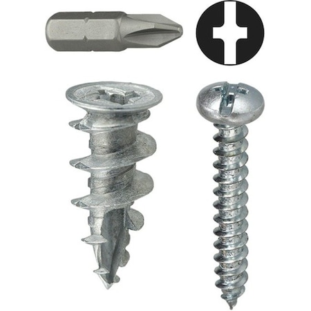 Dottie Screw Anchor, 1-1/2" L, Zamac Alloy WDK8T
