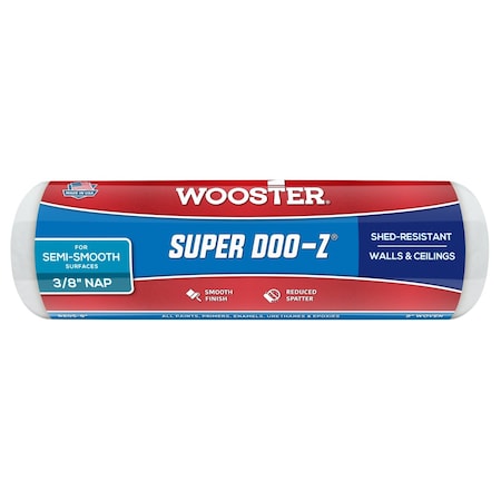 Wooster Super Doo-Z 9'' x 3/8'' Woven Fabric Roller Cover R205-9