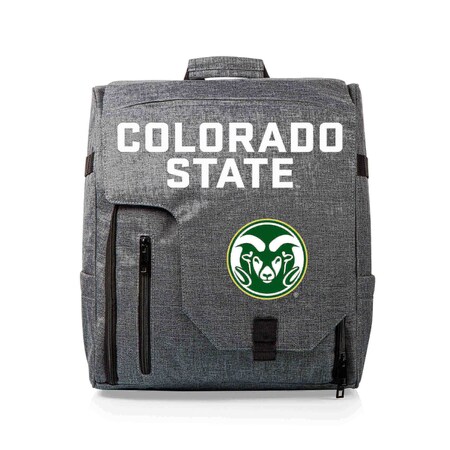 Picnic Time Family Of Brands Colorado State Rams - Commuter Travel Backpack Cooler, Heathered Gray 651-00-105-134-0