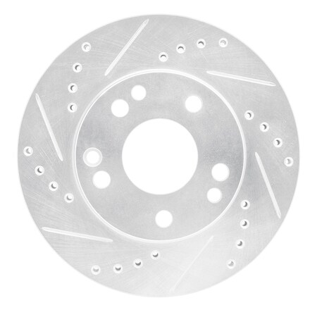 Dynamic Friction Co DFC Brake Rotor - Drilled and Slotted - Silver 631-63012L