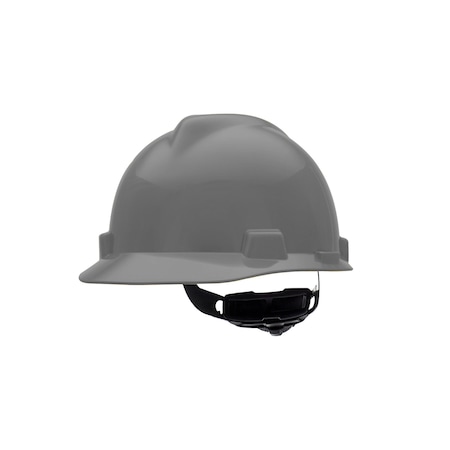 Msa Safety V-Gard Slotted Cap, HDPE, Fas-Trac III Suspension, Type I, Class E, Navy Gray (standard size) 475364